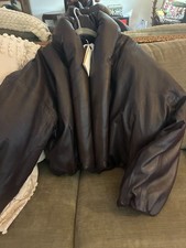 H AND M STUDIO COLLECTION REAL LEATHER BOMBER JACKET picture