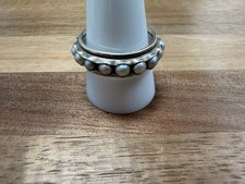 Silpada 925 Sterling Silver Nested Pearls eternity  Ring band size 11 L496 picture