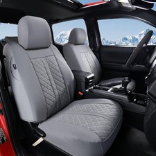 Truckiipa Tacoma Leather Seat Covers Front 2005-2015, Pair/Gray  picture
