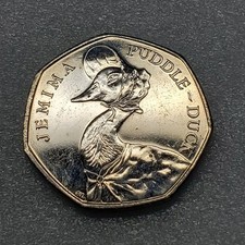 2016 UK Jemima Puddleduck 50p Coin, Unused, Collectible, Elizabeth II picture