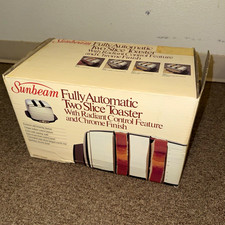 NOS Vintage Sunbeam Deluxe Automatic Radiant Control Toaster Chrome NIB Manuals picture
