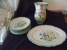 C.A.S. VIETRI ITALIAN POTTERY 151 HANDPAINTED vtg -  choose plates or platter picture