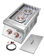 VEVOR Double Grilling Side Burners for Outdoor 2x17,000BTU Propane & Natural Gas picture
