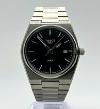 Tissot PRX Quartz 40mm with black dial and stainless steel integrated bracelet. picture
