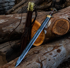Sutton Hoo Sword, Anglo Saxon sword, Handmade Long Sword, Super Sharp Blade picture