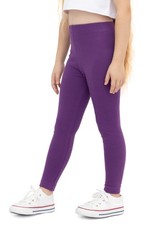 Lilax Toddler Girls' Soft Cotton Leggings Full Length Solid Stretch Pants 2T 3T picture