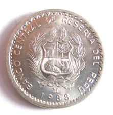1988 PERU 5 INTIS - Excellent Coin -  - Bin #811 picture