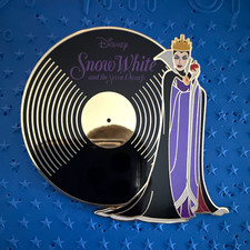 PALM - Disney Snow White Villains Evil Queen Vinyl Record Pin LE500 picture