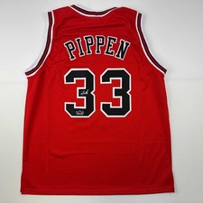Facsimile Autographed Scottie Pippen Chicago Red Auto Jersey Men's XL picture