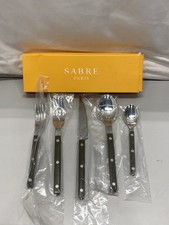 Sabre Paris Bistrot Solid Flatware Fern Green 4pcs Set Stainless Steel picture