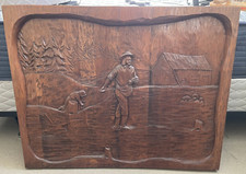 Original Pierre Labelle  1970's Wood Sculpture St. Jean Port Joli Quebec Large picture
