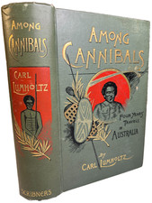 Antique Ornate Book 1889 AMONG CANNIBALS Carl Lumholtz Australia Aborigines 1st picture