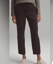 NWT $128.00 Lululemon  Tapered Mid Rise Pants 7/8 Length Luxtreme  Brown Sz Lg picture