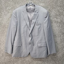 Caravelli Collezione Mens Light Grey Oxford 2B Blazer Jacket Superior 150s 46R picture