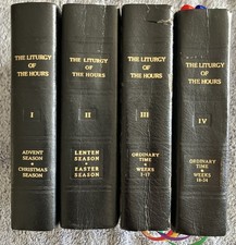 The Liturgy of The Hours (4 Volume Leather Set) Catholic Book Publishing 1975/76 picture
