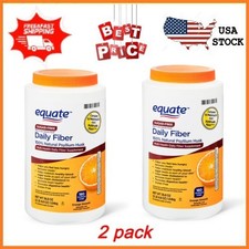 NEW 2 pack Equate Sugar-Free Daily Fiber Powder Orange Smooth Multihealth Fiber picture