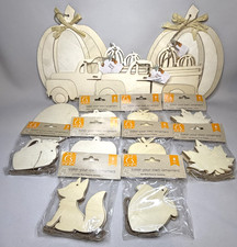 Crafter's Square DIY Wood Fall Ornaments & Pumpkin Truck Signs Bulk Craft Lot picture