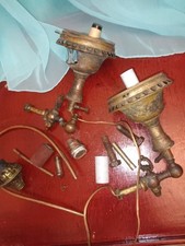 Lot Of Antique Vintage Gas Wall Lamp Hardware Intricate Design Parts 1800s picture