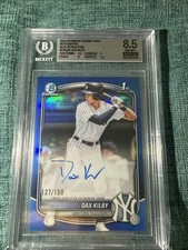 2025 Bowman Draft Dax Kilby 1st Edition Blue Bowman On-Card Auto /150 BGS 8.5/10 picture