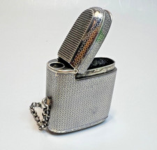 1899 Laurent Palais Royal Silver Niello Vesta Case Match Striker Flint Lighter picture