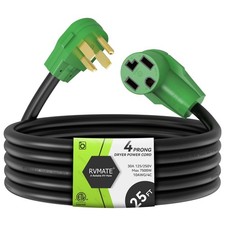 RVMATE 4 Prong Dryer Extension Cord 25 Feet, 30 Amp NEMA 14-30P 14-30R picture
