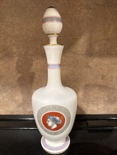 19th Century French Grand Tour White Opaline Glass Decanter 12.5” France Vtg picture
