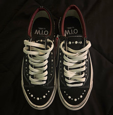 VANS Off The Wall OTW Men’s 9 Black/White Studded Lace-Up Low Top Sneakers picture