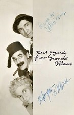 Groucho, Chico and Harpo Marx -- Signed Vintage Photo Postcard Copy picture