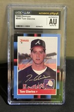1988 Donruss - Tom Glavine #644 Hard Signed Auto (CGC Authentic) ATL Braves HoF picture