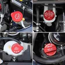 4Pcs Red Engine Bay inner Tnak Cap Overlay Dress Up Fits Subaru WRX 2022-2026 picture