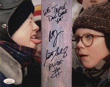 Peter Billingsley & Scott Schwartz Signed 8x10 A Christmas Story JSA picture