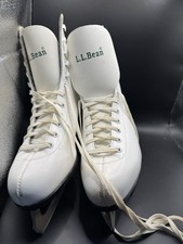Vintage LL Bean White Figure Ice Skates Sabina Blade Made In Czech Republic 270 picture