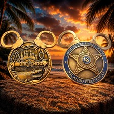 🔥Walt Disneyworld Mickey Ears Gold Disney Challenge Coin U.S. Secret Service picture