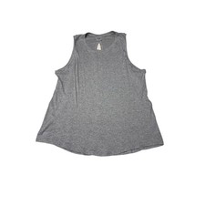 NWT Athleta With Ease Open Back Rib Tank Heathered Grey Womens Large picture