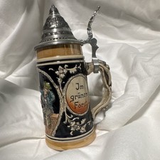 Vintage German stein With Pewter Lid picture