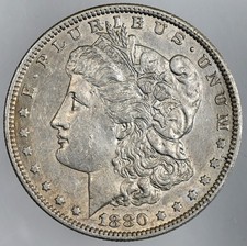 1880-O  $1 MORGAN SILVER DOLLAR   XF/AU DETAILS  
