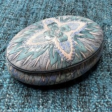 Vintage Heygill & HFP Macau Hand Painted China Ceramic Trinket Box with Lid 5