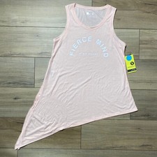 Xersion Womens Fierce Mind Wear 2 Ways Graphic Tank Size Small Light Peach White picture