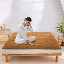 NAIZEA  Japanese Mattress Topper Quilted Fitted Mattress Sherpa Fleece Cushion picture