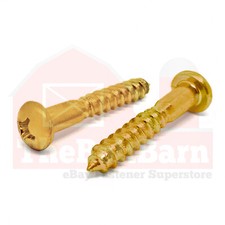 #8 Brass Phillips Round Head Wood Screws (Choose Length & Qty) picture