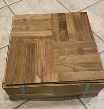Vintage Thai Teak Parquet Flooring 18x18 Unfinished MCM Bangkok Industries NOS picture