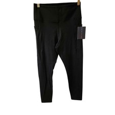 New DANSKIN Satin Stitch 7/8 Leggings Black Size Small picture