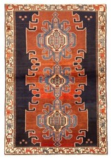 Vintage Hand-Knotted Area Rug 4'0