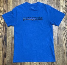 Patagonia Mens M Regular Fit Blue Short Sleeve T-Shirt Great Pacific Iron Works picture