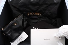 CHANEL 22 Shiny Calfskin Gold Tone Metal Hobo Handbag picture