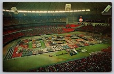 Astrodome USA halftime musicians football game stadium postcard Gulf sign (B1) picture