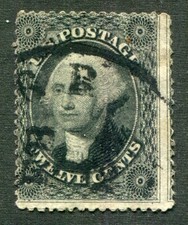1857-61 United States 12¢ Washington Postage Stamp #36 Average picture