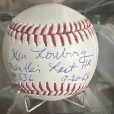 Jim Lonborg Boston Red Sox MLB Signed Baseball BAS Auth w/ “Mantle of Last HR” picture
