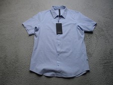 Lululemon Airing Easy Shirt Mens L Blue Button Up Performance Lightweight picture