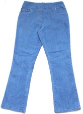Blair Women's Elastic Waist Pull-On Blue Jeans Denim Pants Size 12 (31X29) picture